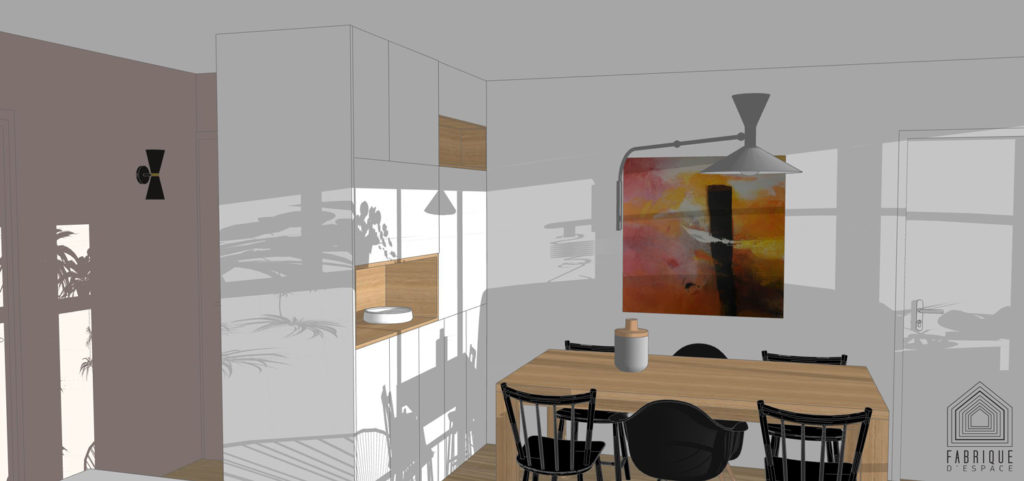 Rénovation appartement , agencement, recherche de mobilier, conception projet agence fabrique d'espace bordeaux